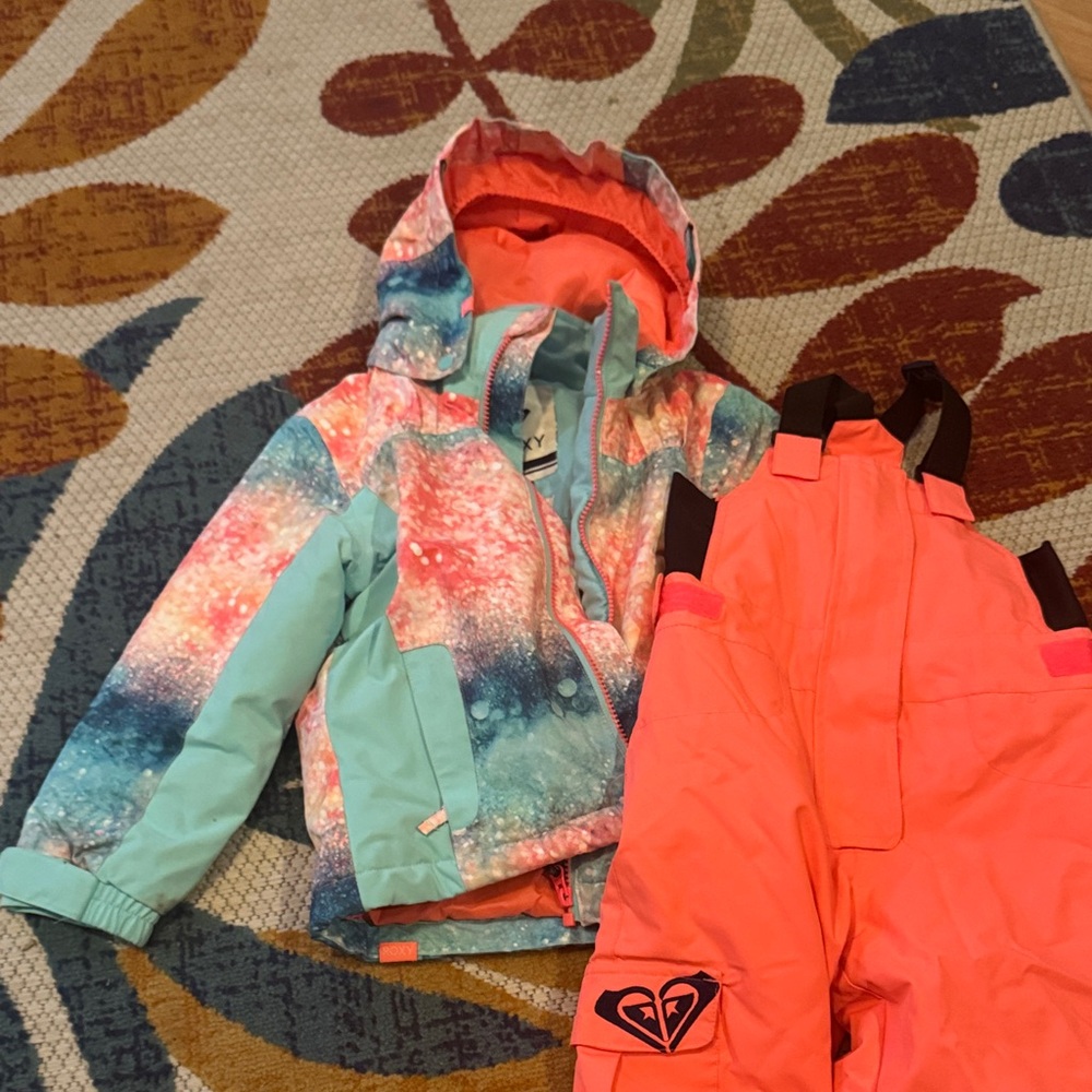 Roxy Aqua and Pink Kids' Jacket